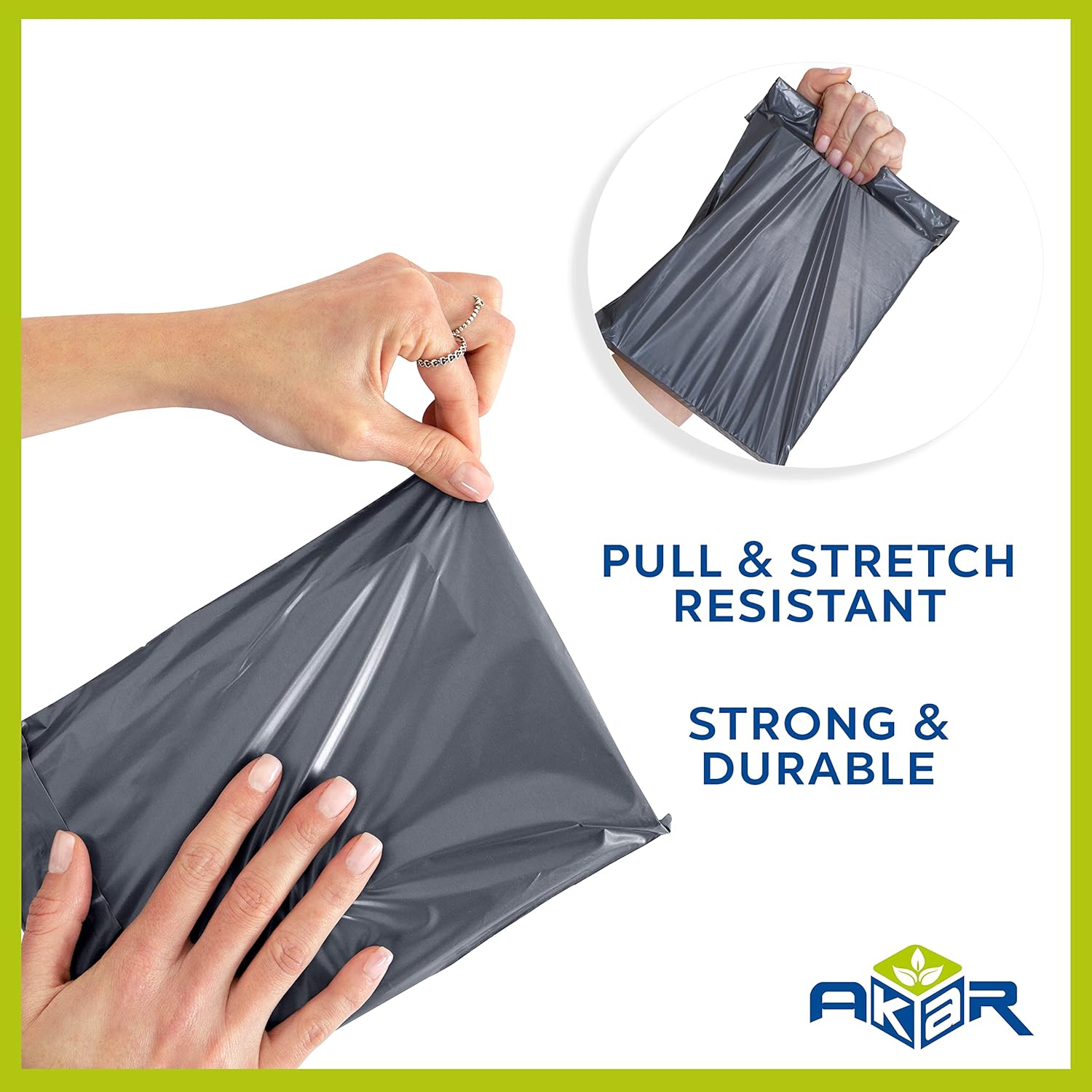 AKAR 22 x 30 Inch White Mailing Bags – 10 Pack of Strong Polythene Posting Mail Bags with Aluminium Adhesive Strip – 60 Microns – Easy Seal, XX-Large 56 x 76cm – For Non-Fragile Item - Image 5
