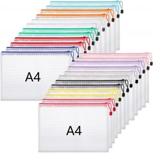 A4 Plastic Wallets, 24 Pack Zip Loc...