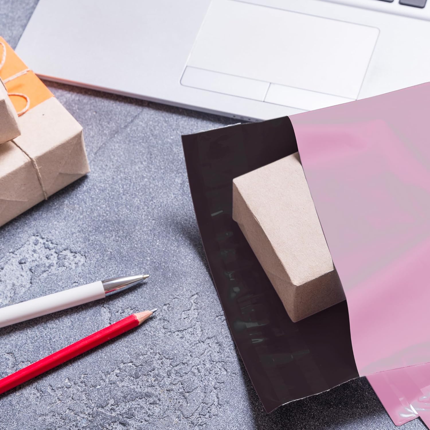 delka Mailing Bags, 60 Mixed Size Pink Poly Mailer Bags, Tear-Resistant Shipping Envelopes for Clothing, Documents, Strong Self-Seal Adhesive, Waterproof & Lightweight Pink - Image 7