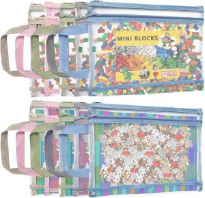 10 Pack Mesh Zipper Pouch Bags, Col...