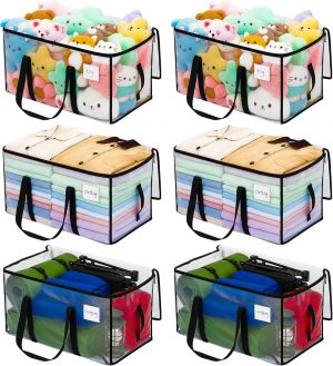 6 Pack Large Clothes Storage Bags w...