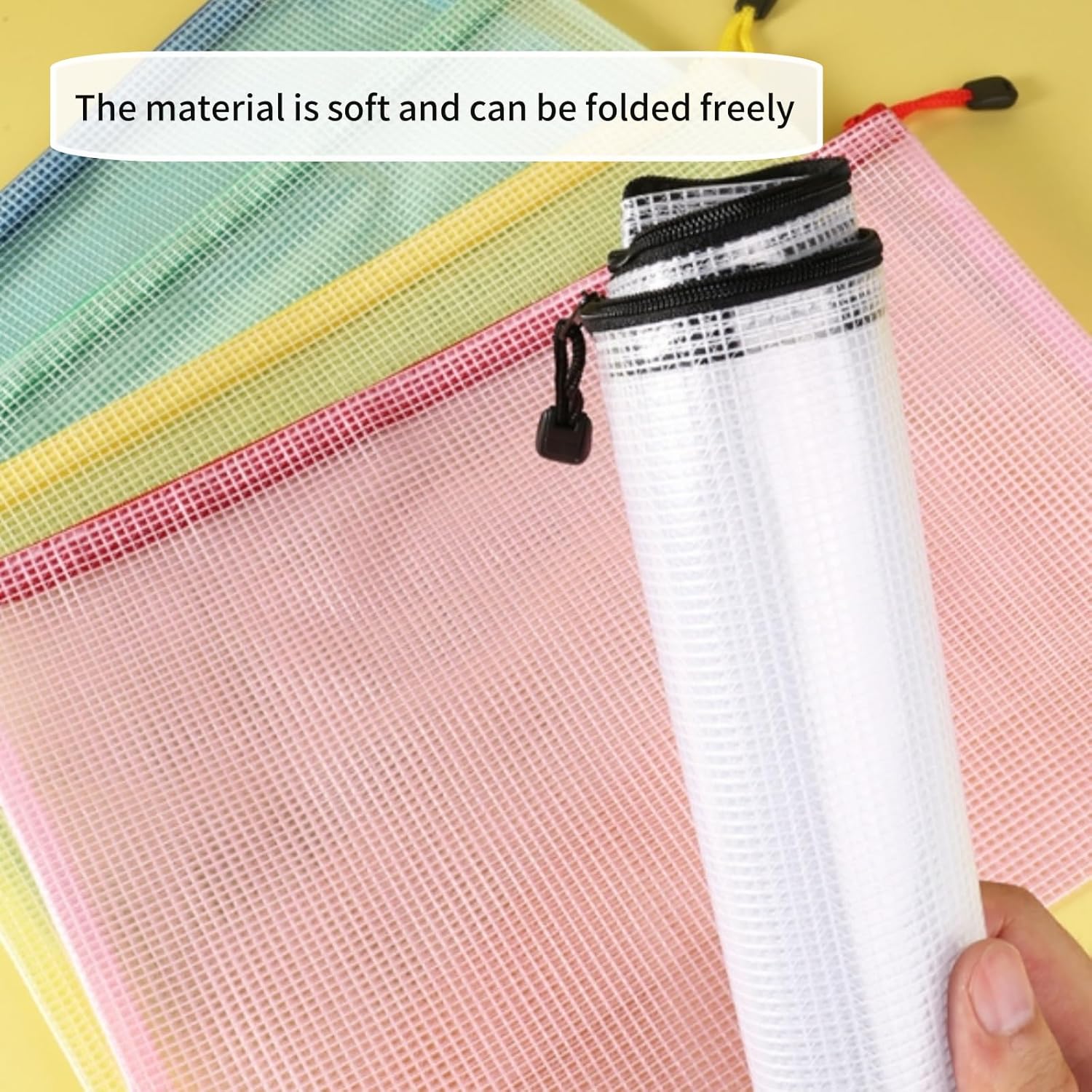 A4 Plastic Wallets 10Pcs A4 Zip Wallets File Folder Zip Lock Bags Document Wallet File Zipper Bags for Office Home School Supplies - Image 5