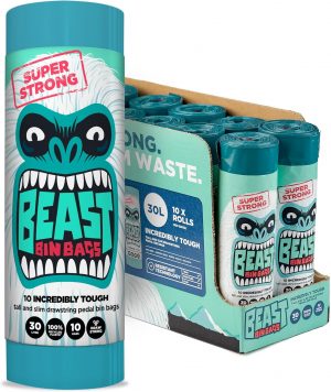 BEAST BIN BAGS, 10 Rolls of 10 x 30...