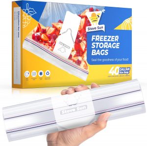 40 x Large Reusable Freezer Bags He...