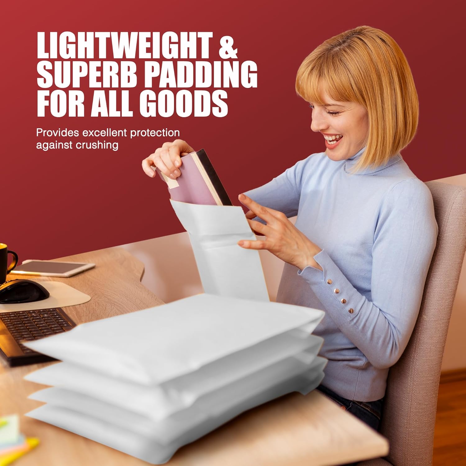 Padded Envelopes A3 A4 A5 A6, Padded Bubble Envelopes Bags Postal Wrap Envelope - Image 4