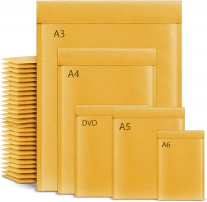 A4 Padded Envelopes, 10x Gold Padde...