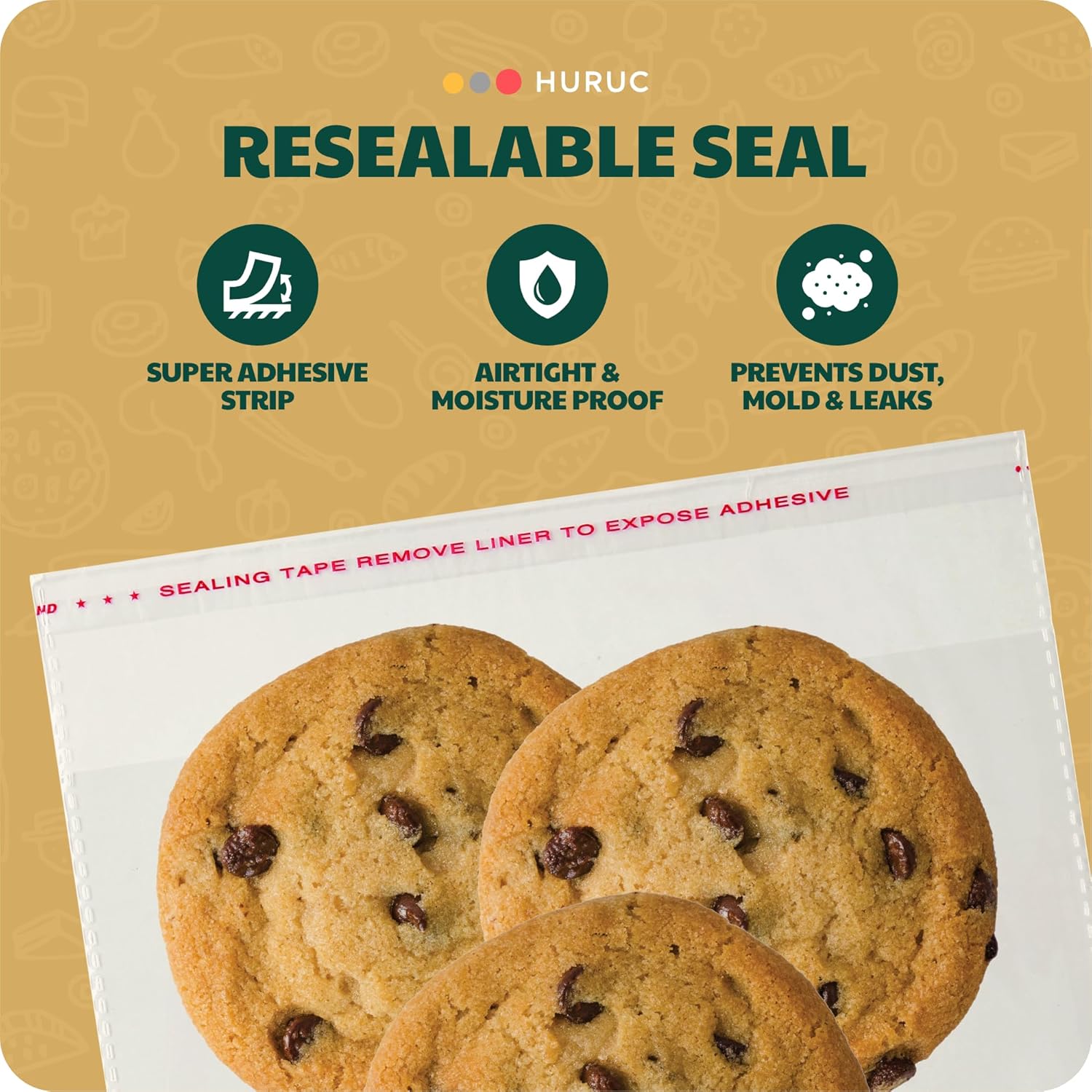 HURUC A4 Clear Self-Seal Cellophane Bags – 100 Pack | Self-Adhesive OPP Bags for Documents, Prints, Cookies, Crafts,Easter, Stationery & Gifts - Image 6