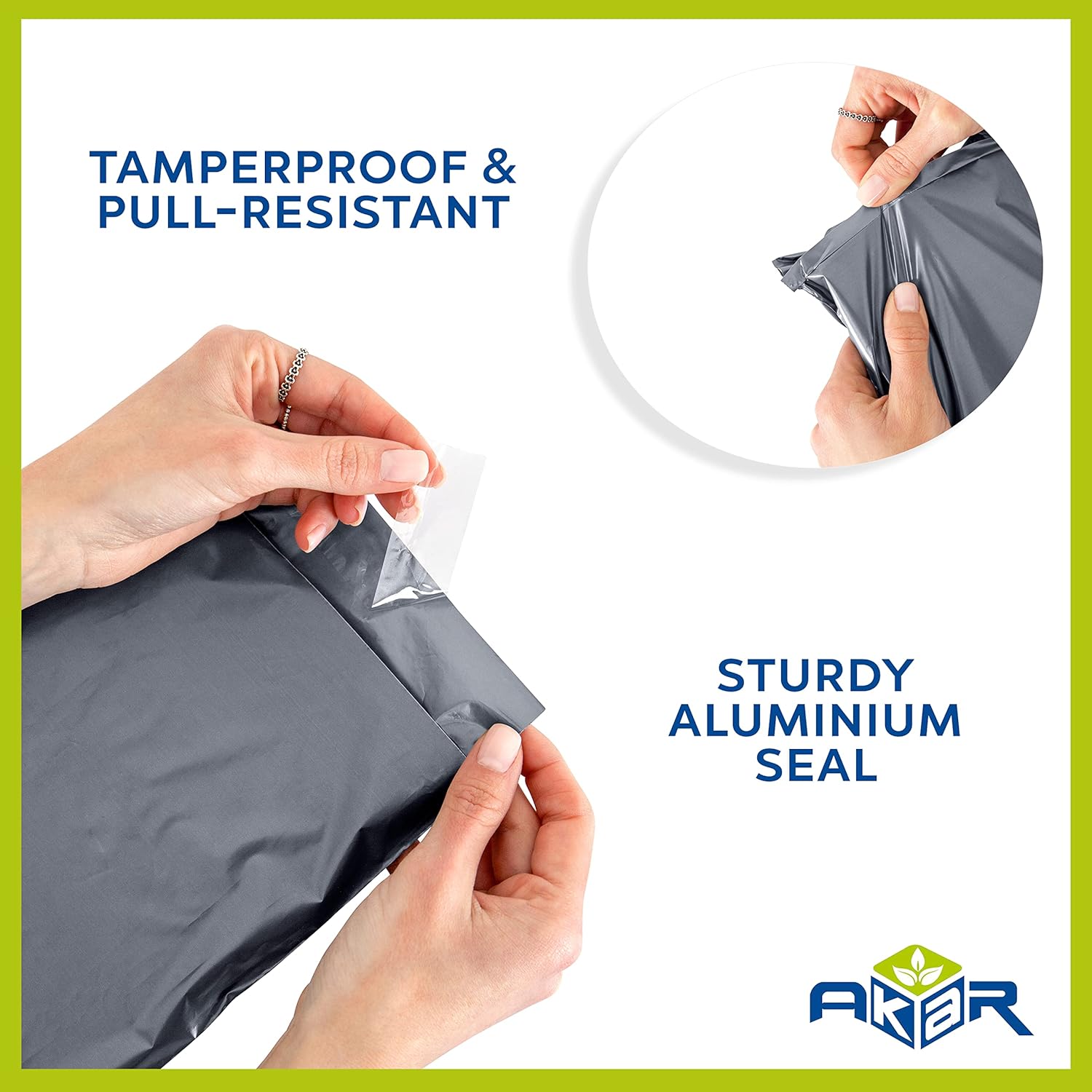 AKAR 22 x 30 Inch White Mailing Bags – 10 Pack of Strong Polythene Posting Mail Bags with Aluminium Adhesive Strip – 60 Microns – Easy Seal, XX-Large 56 x 76cm – For Non-Fragile Item - Image 2