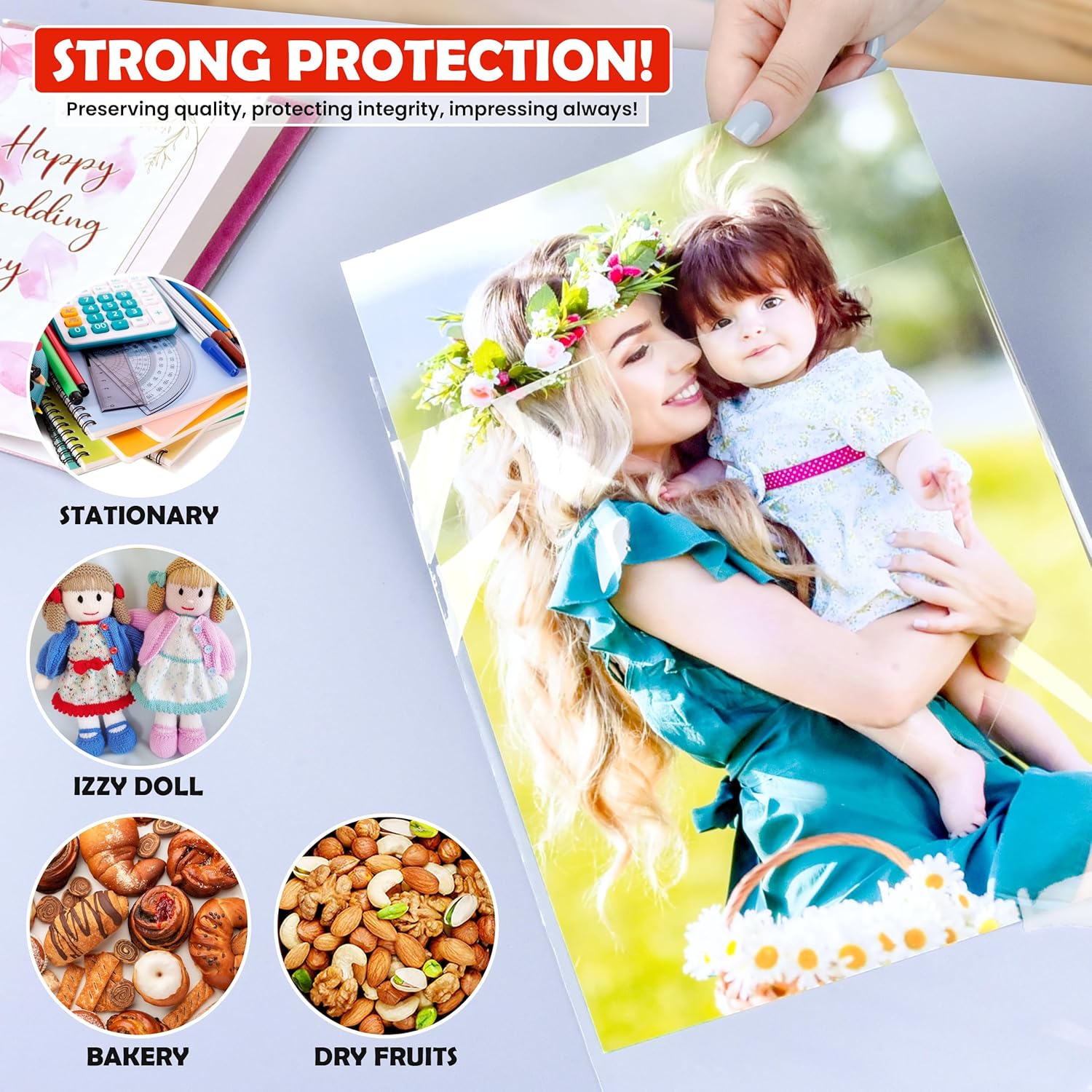 CelloMania 6x6 Inch Self-Sealing Cellophane Bags (100 Pack) – Clear Self-Adhesive OPP Gift Bags for Cookies, Candles, Soaps & Crafts – Premium Transparent Food-Safe Poly Bag for Christmas & Party - Image 4