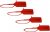 Made in The UK, Easy-Breaking Anti Tamper Fire Extinguisher Seals – Securely Seal and Indicates Usage with Low Break Strength – Security Tags- for Fire Extinguishers and First Aid Boxes, (red, 100)