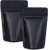 100 Pack Mylar Smell Proof Bags, Foil Ziplock Baggies, Resealable Stand Up Packaging Pouch for Food Storage, Candy, Cookie, Bath Salts (4 * 6inch, Black)