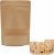 50Pcs Kraft Paper Food Bag, 12 x 20 cm Brown Zip Lock Resealable Stand Up Food Pouches with Transparent Window, Tea, Nuts, Seeds, Coffee Beans, Dried Fruits, Candy, Snacks, Cookie Bag Zip Sea