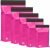 125 Assorted Mixed Hot Pink Mailing Poly Postal Self Seal Bags 5 Sizes 25 from Each iSOUL Extra Small to Large Postage Packaging Assorted Mailers Posting Shipping Post Parcels Package Bags