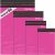 65 Mixed Parcel Bags Hot Pink, Mailer Bags Tamper-Proof Strong Postal Packaging Bags for Shipping, Mailing & Delivery, 4 Sizes Small to Large Bags, 15 Each