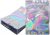 100pcs Holographic Foil Bags Sealable ZipLock 14 x 19.8 cm, Resealable Mylar Sample Pouch Gift Baggies for Candy Snack Jewelry Lash Lip Gloss