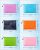A5 PVC Canvas Storage Zipper File Bag Handbag Zip Wallet File Mesh Bags Storage Document Folder Waterproof Pouch School Office Travel (Size :23.5 cm X 7.5cm) (Pastel (Pack of 6))
