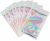 100pcs Gray Mylar Ziplock Bags – Foil Sealed, Holographic Plastic Packaging, 8x13cm Smell Proof, Resealable, Sample, Storage, Grip Seal Bags for Food, Jewelry