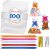 eHom Cellophane Bags Pack of 100 (6 x 10 Inches) Food Safe Cookie Bags with 100 Mix Colors Pull Bows & Twist Ties – Clear Bag for Christmas & Halloween Gifts, Packaging Sweet bags for Hamper Making