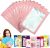 YAAVAAW Pink Foil Ziplock Bags Small Smell Proof Bag Mylar Holographic Packaging Bags, 100pcs Resealable Storage Pouches Grip Seal Clear Plastic for Food Storage, Jewelry, 2.8×3.9inch(7x10cm)