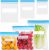 70 Pcs Reusable Zip Lock Food Storage Bags – Freezer Bags with Zip Seal for Fruits, Veggies, Meat, Grains & Snacks – Small/Medium/Large