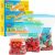 75 Pcs Zip Lock Freezer Bags Large Food Bag Plastic Ziplock Storage Reusable Sandwich Bag for Kitchen(3 Sizes)
