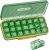 ROWNYEON Weekly Pill Box Organiser Pill Boxes 7 Day 3 Times a Day,Portable Daily Tablet Organiser Pill Dispenser with 21 Copartments to Hold Vitamins, Cod Liver Oil, Supplements and Medication,Green