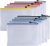 Pack of 10 A4 Assorted PVC Mesh Coloured Zip Bags – Mesh Zipper Pouch Document Bag – A4 Zipper File Bags for School & Office Supplies